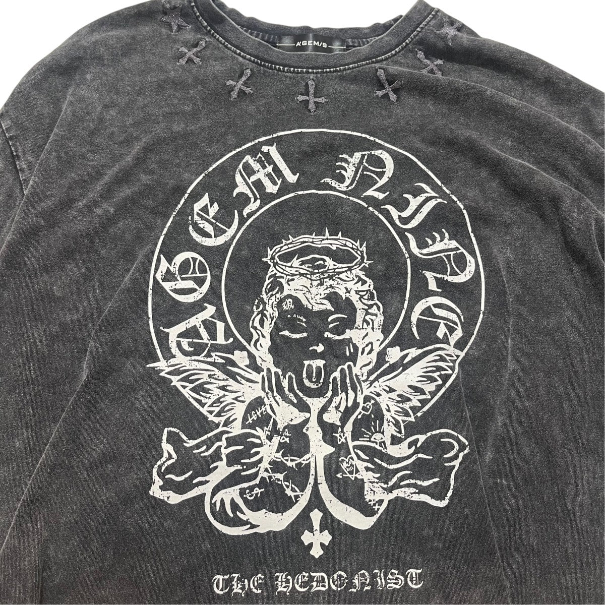 A’GEM／9 ピグメント加工TシャツAGN24-A01 古着・中古-3枚目のアイテム画像