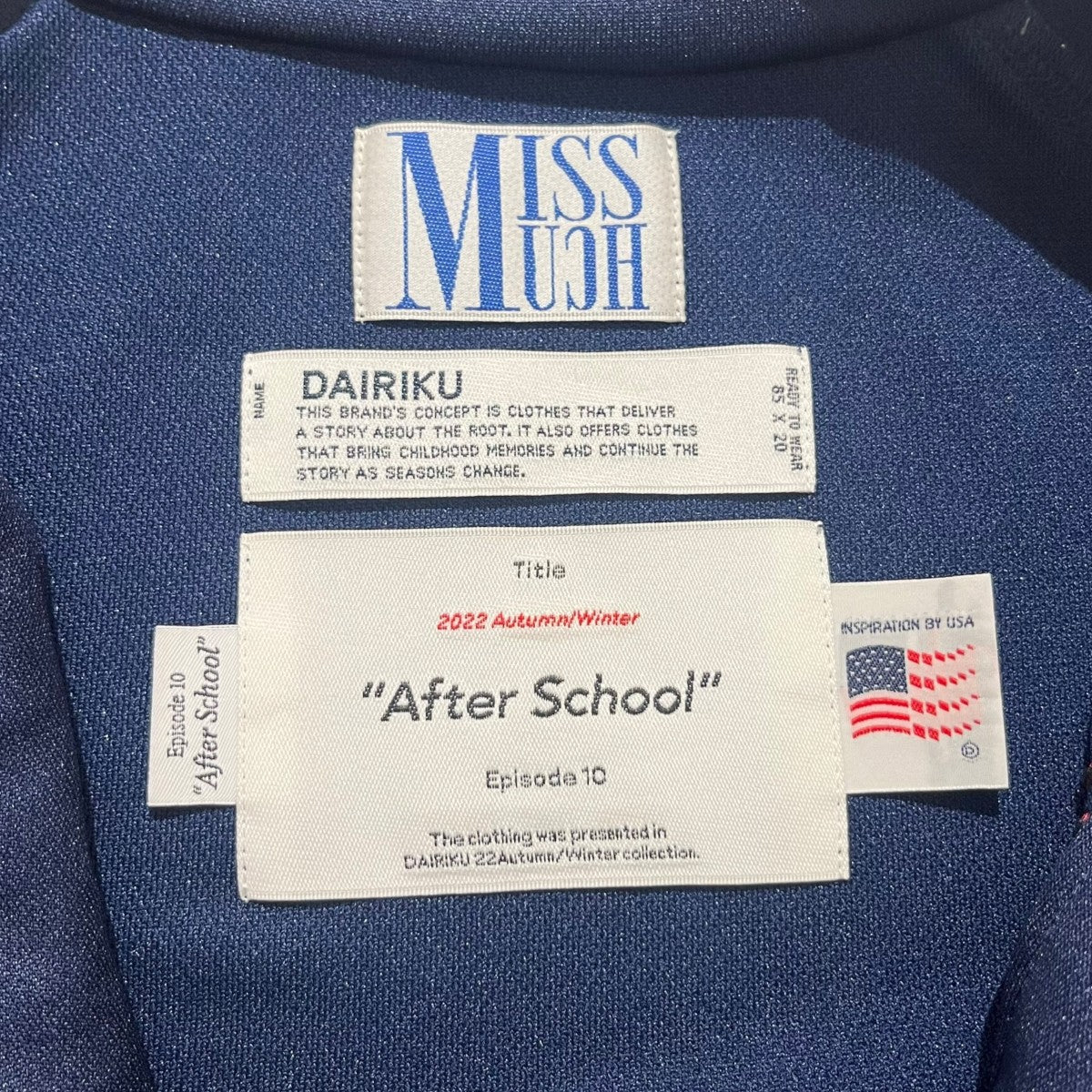 DAIRIKU×MISS MUCH ロゴ刺繍トラックジャケット22AW MD-1 古着・中古-6枚目のアイテム画像