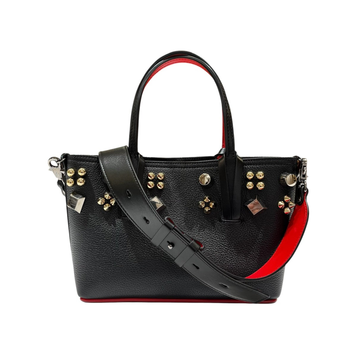 Christian Louboutin CABATA カバタ スタッズ ミニ2WAYトートバッグ 古着・中古-1枚目のアイテム画像