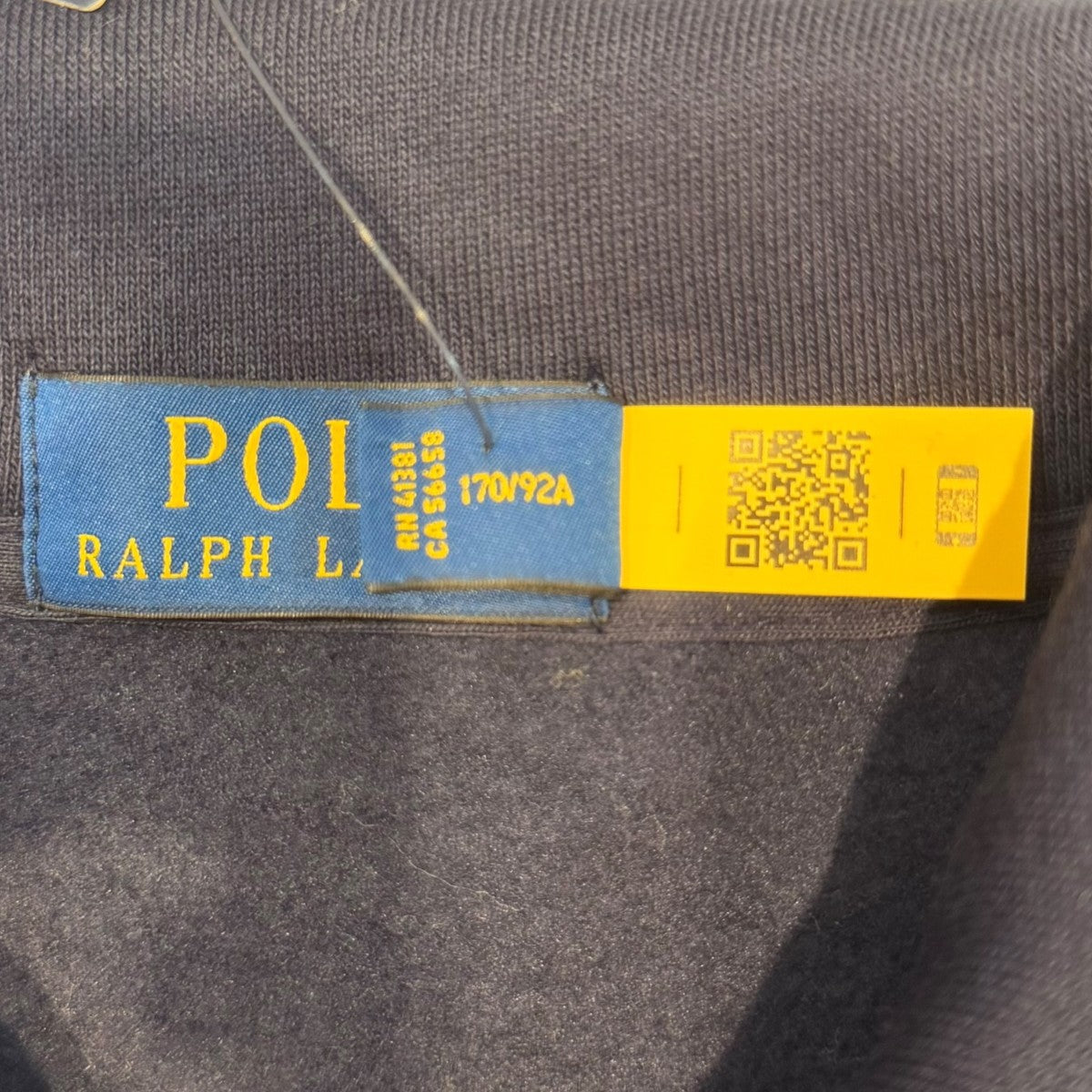 POLO RALPH LAUREN RLフロッキーロゴ 裏起毛ハーフジップスウェット 古着・中古-6枚目のアイテム画像
