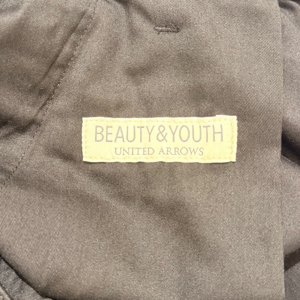 BEAUTY＆YOUTH GIZA ﾓｰﾙｽｷﾝ NO．10タックパンツ1214-1-000061 古着・中古-5枚目のアイテム画像