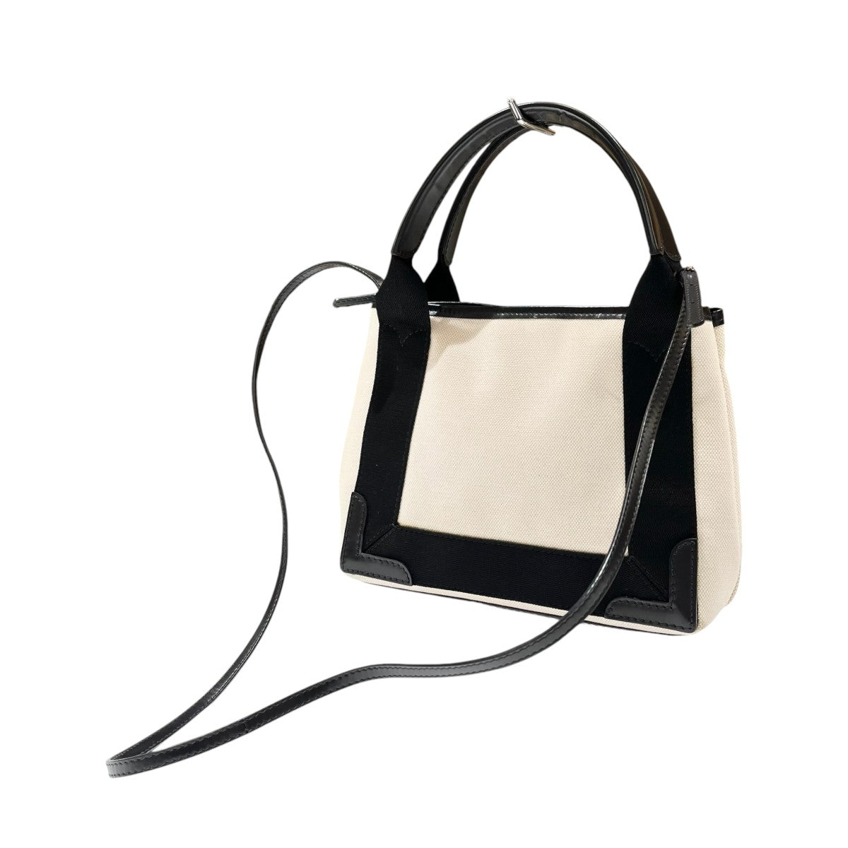 BALENCIAGA ネイビーカバスXS ロゴプリント 2WAYバッグ ハンドバッグ 390346 古着・中古-3枚目のアイテム画像