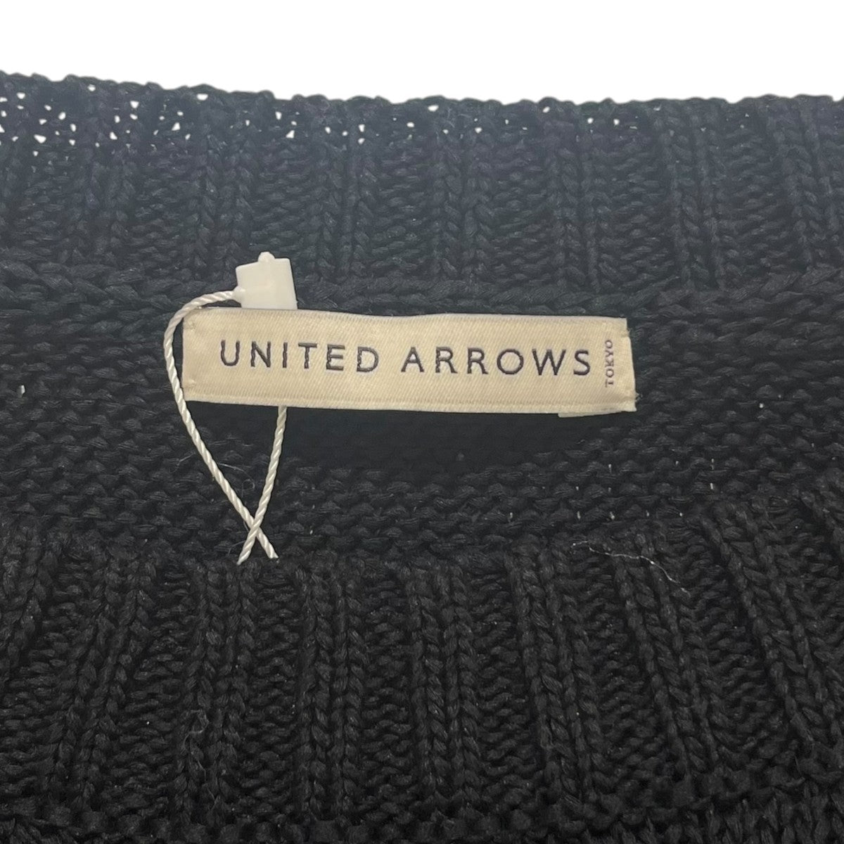 UNITED ARROWS ﾃｰﾌﾟﾔｰﾝ 天竺編み ｸﾙｰﾈｯｸ ｻﾏｰﾆｯﾄクルーネックサマーニット1113-1-061003 古着・中古-4枚目のアイテム画像