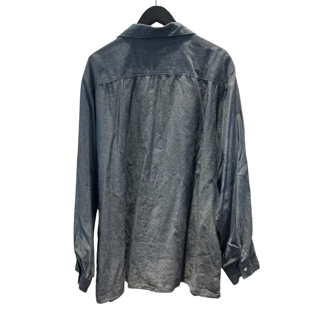 Gymphlex CHAMBRAY OPEN COLLAR SHIRT L／Sシャンブレーオープンカラー長袖シャツGY-B0369 古着・中古-2枚目のアイテム画像