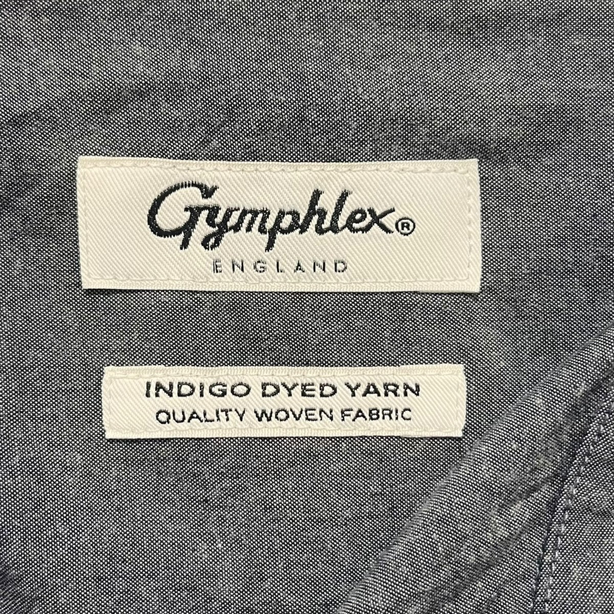 Gymphlex CHAMBRAY OPEN COLLAR SHIRT L／Sシャンブレーオープンカラー長袖シャツGY-B0369 古着・中古-6枚目のアイテム画像