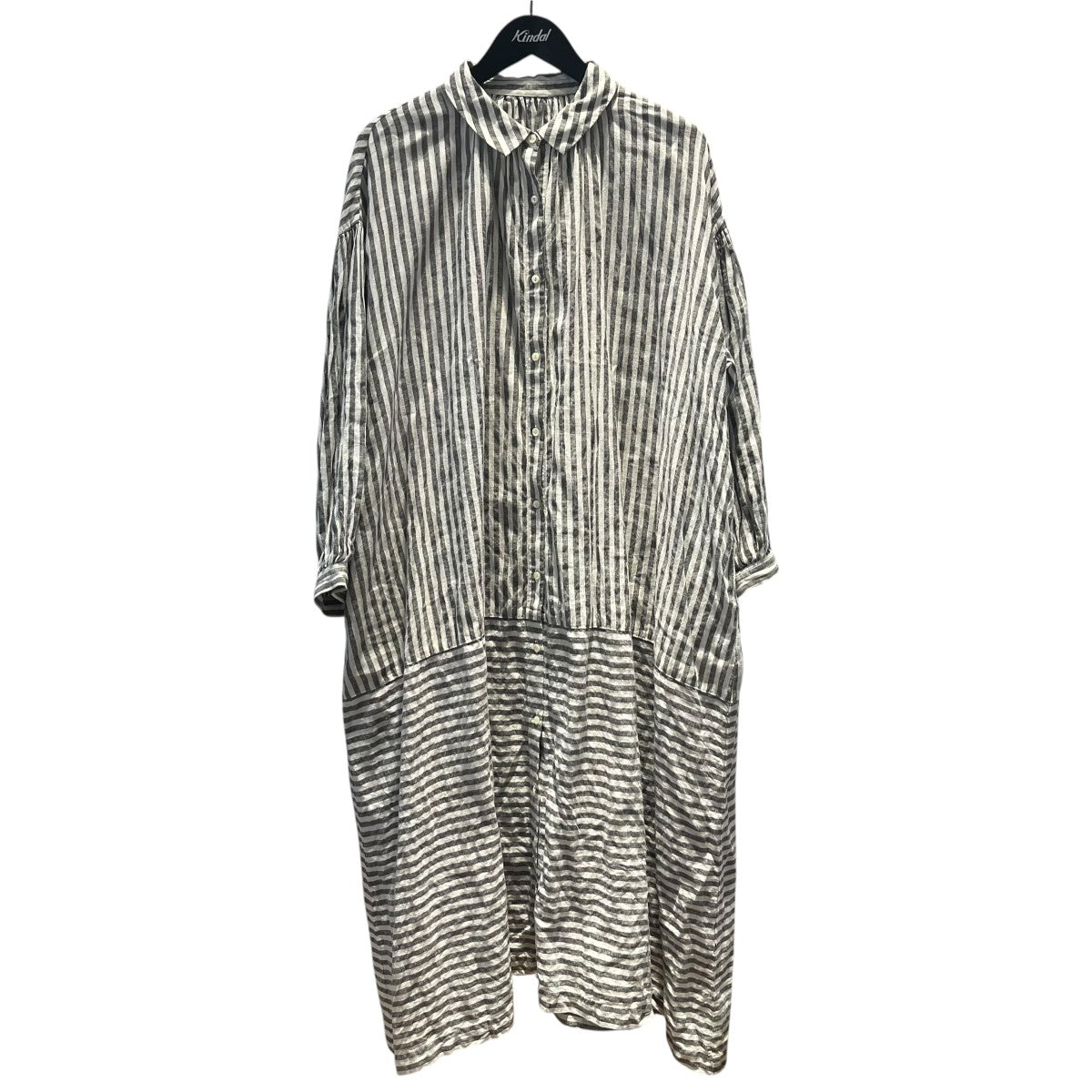 nest Robe 26SSストライプパフスリーブワンピース01262-1130 古着・中古-1枚目のアイテム画像