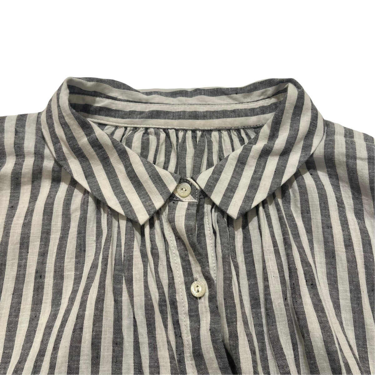 nest Robe 26SSストライプパフスリーブワンピース01262-1130 古着・中古-3枚目のアイテム画像