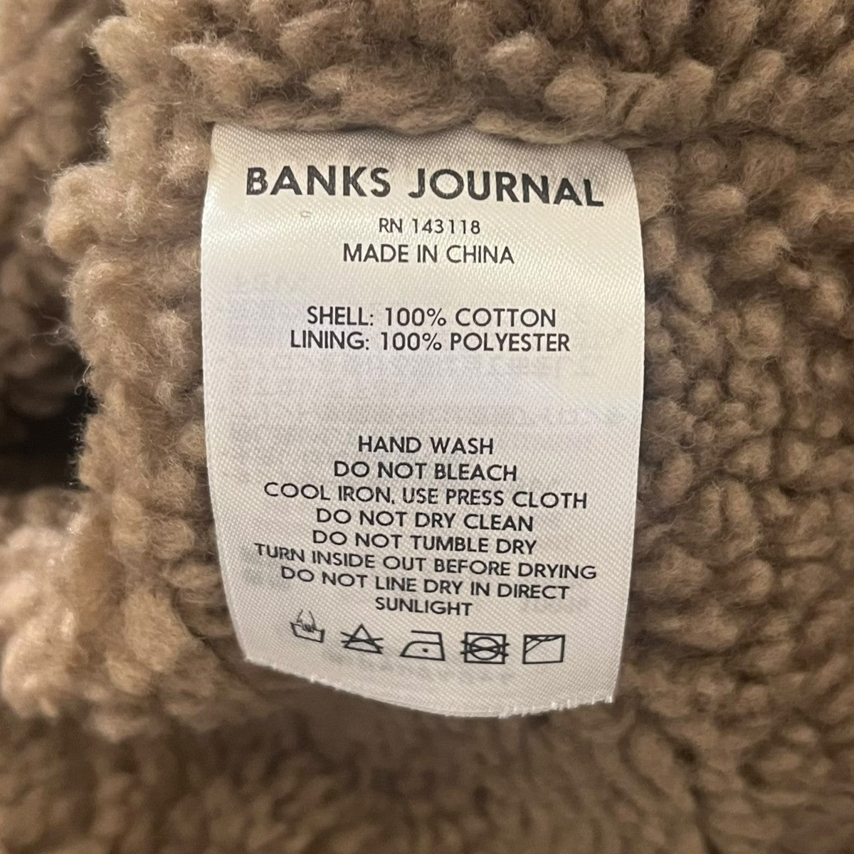 BANKS JOURNAL 裏ボアセミロングジャケットAJT0055 古着・中古-7枚目のアイテム画像