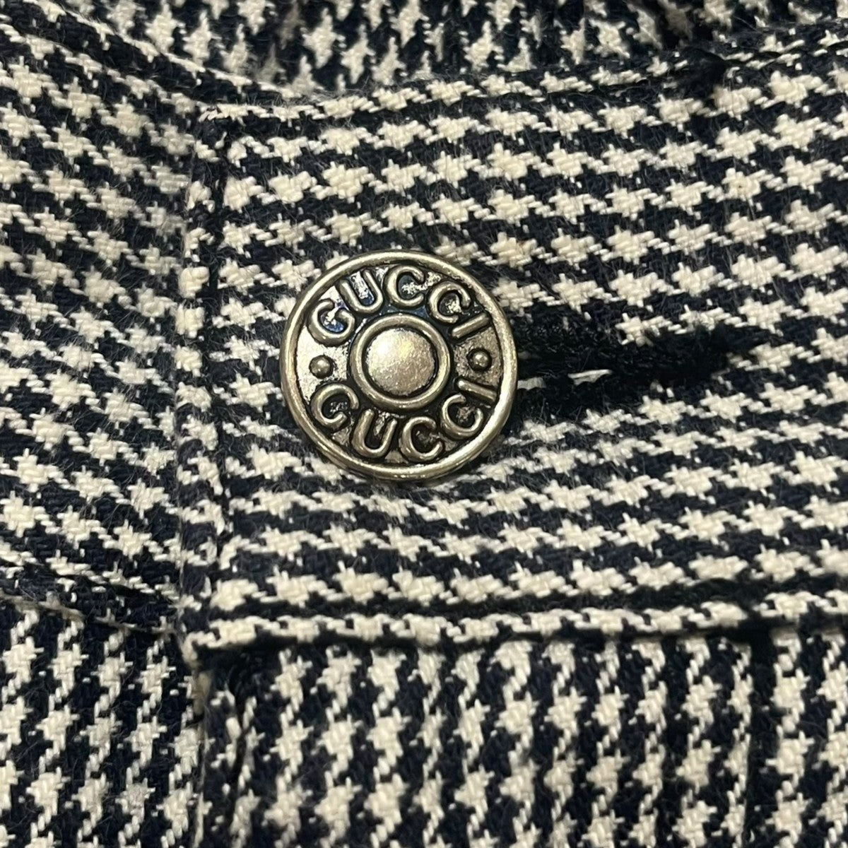 GUCCI ハウンドトゥースチェックチェックパンツ171641 古着・中古-4枚目のアイテム画像