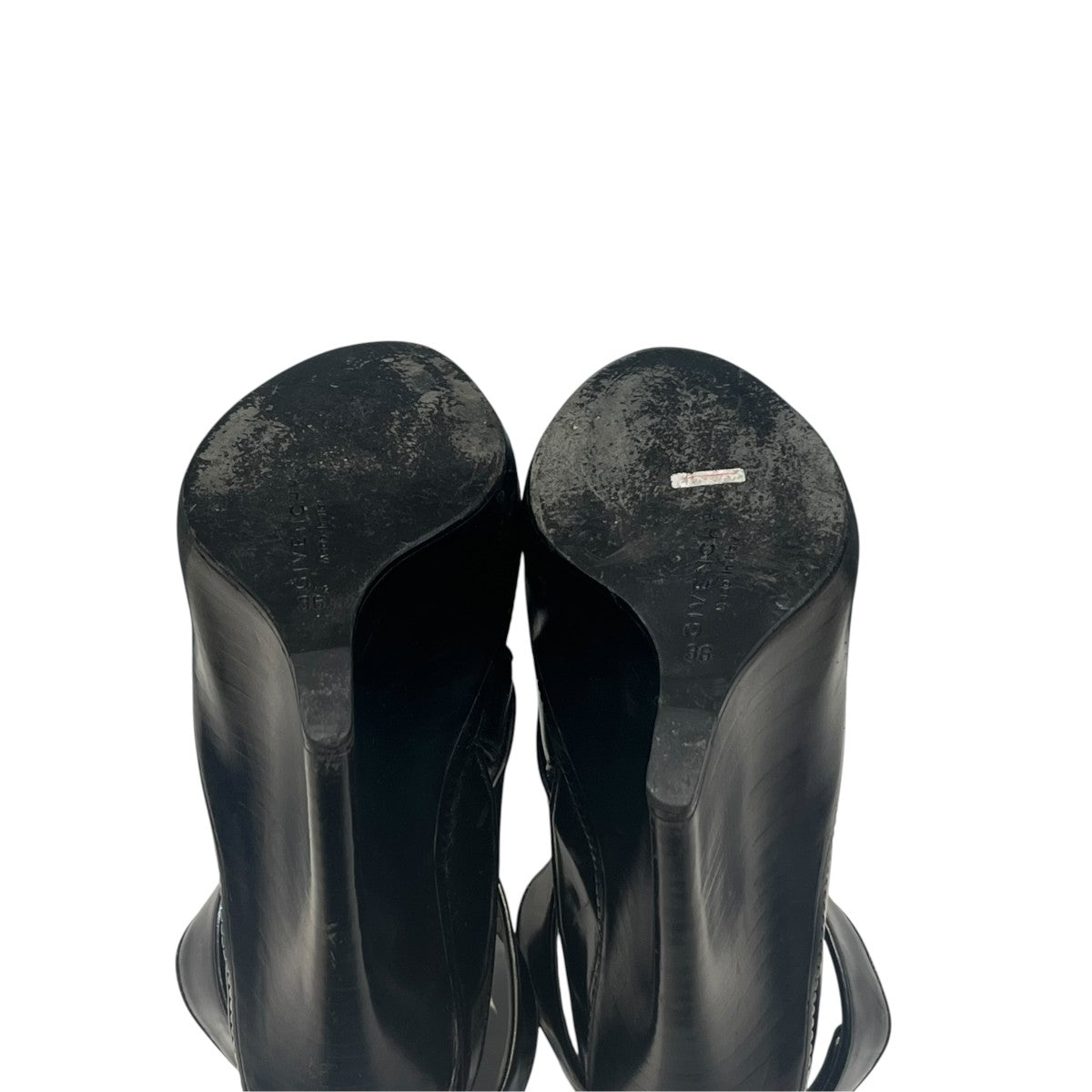 GIVENCHY バックジップ クロスストラップ レザーウェッジ サンダル 古着・中古-7枚目のアイテム画像