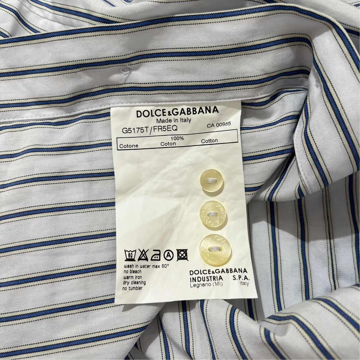 DOLCE ＆ GABBANA ストライプストライプシャツG5175T 古着・中古-6枚目のアイテム画像