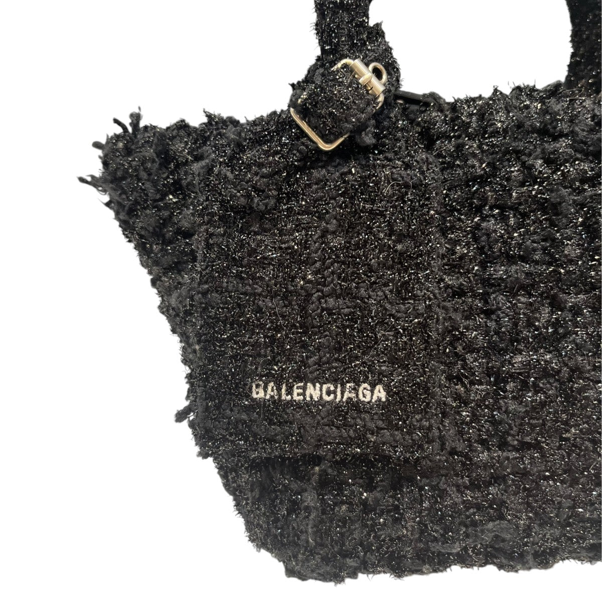 BALENCIAGA ビストロ XXSツイード・ラメ2WAYバッグ678028 古着・中古-6枚目のアイテム画像