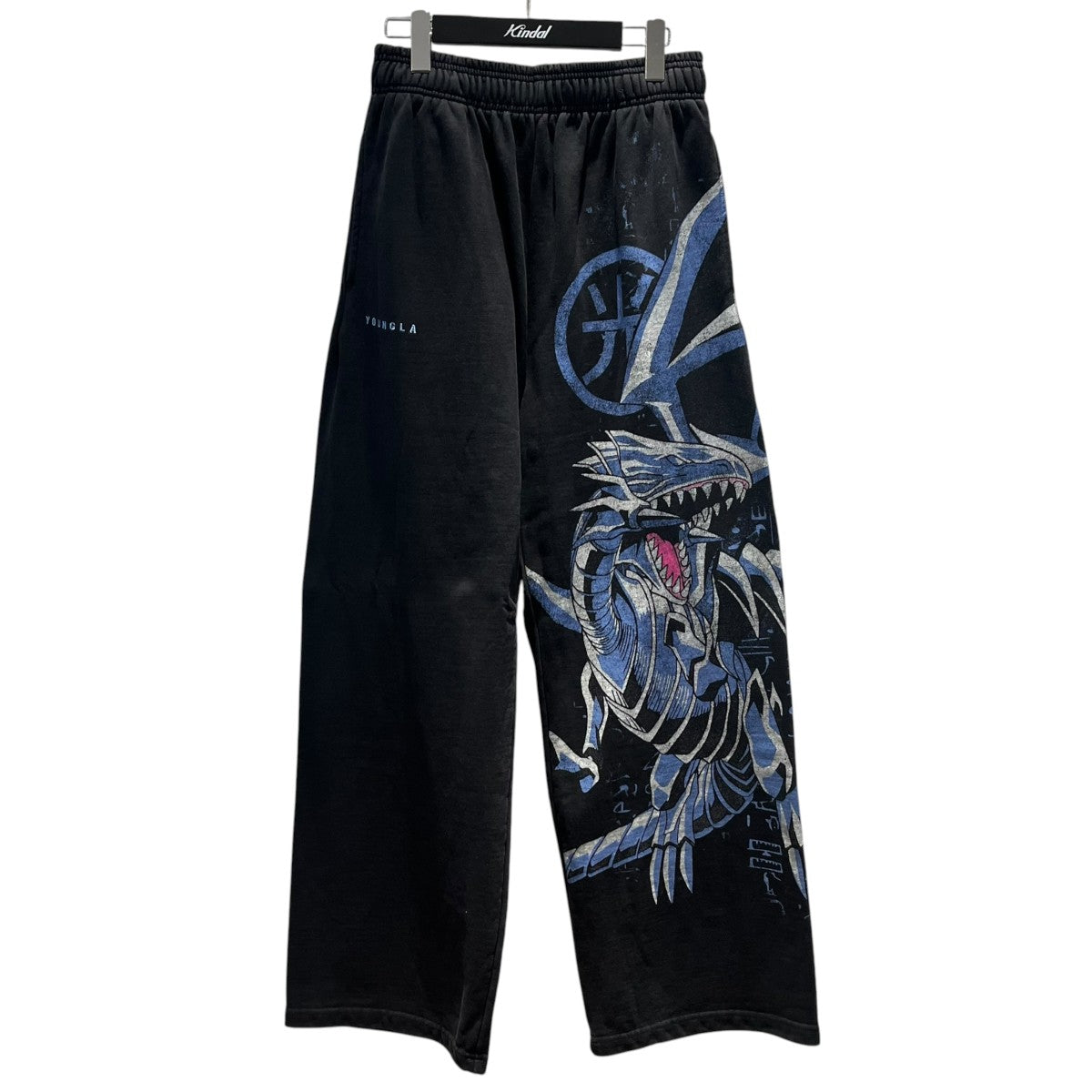 YoungLA×遊戯王 ウイングド・ブルー・アイズスウェットパンツ 古着・中古-1枚目のアイテム画像