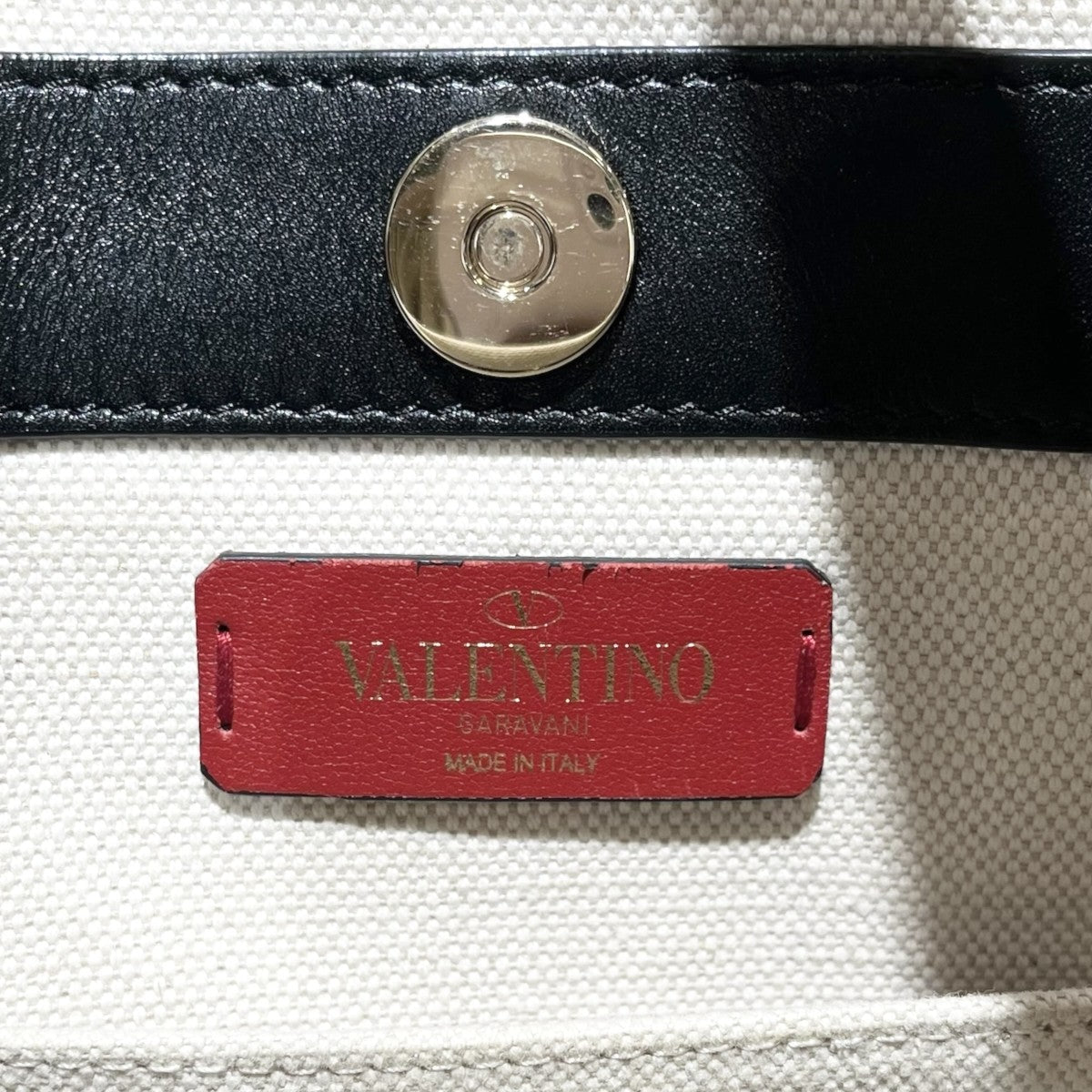 VALENTINO GARAVANI VLTN ロックスタッズ キャンバス 2WAY トートバッグ 古着・中古-10枚目のアイテム画像