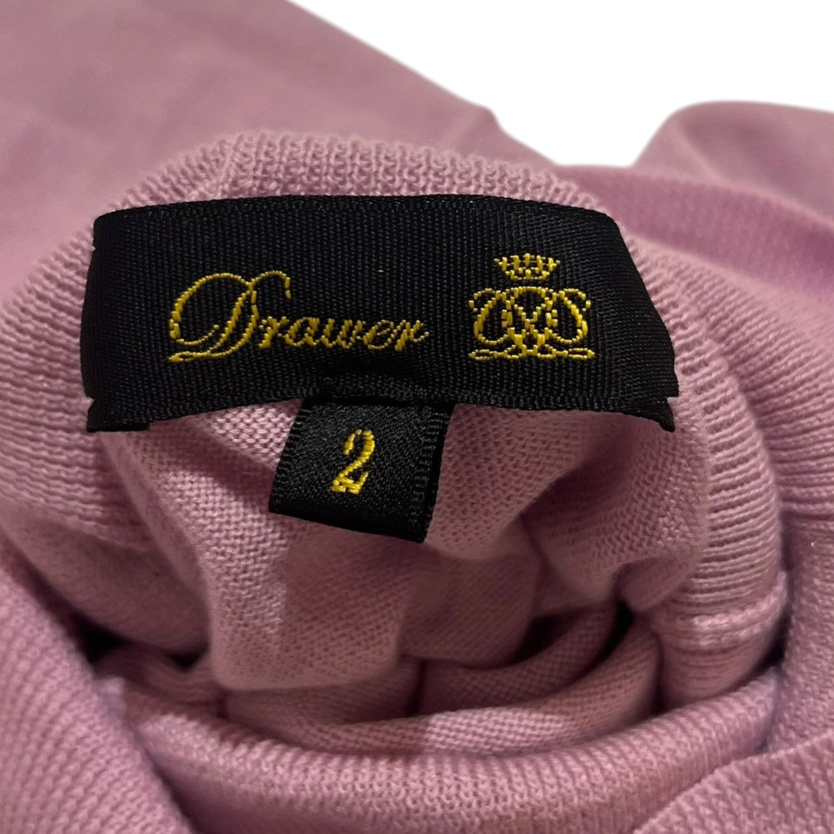 Drawer 18GコットンシルクSSL半袖タートルニット6518-106-0358 古着・中古-3枚目のアイテム画像