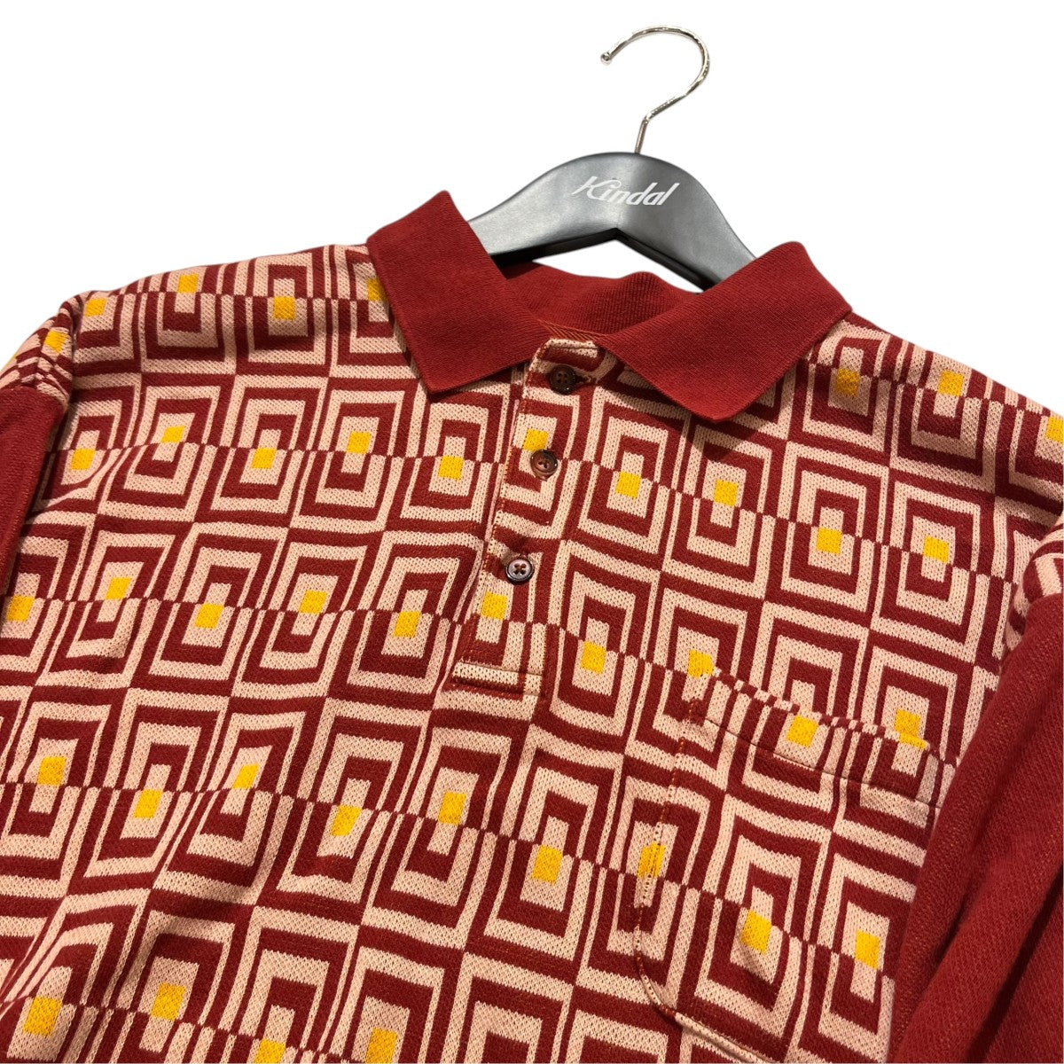 BoTT 21AW Door Jacquard L／S Poloニットポロシャツ213BOTT08 古着・中古-3枚目のアイテム画像