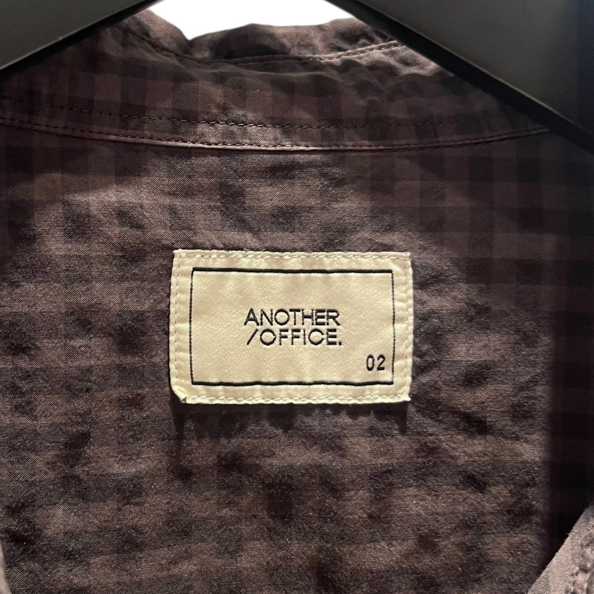 ANOTHER OFFICE AOFFSH003DR BOLD GARMENT GINGHAM CHECK SHIRTボールドガーメントギンガムチェックシャツ 古着・中古-3枚目のアイテム画像