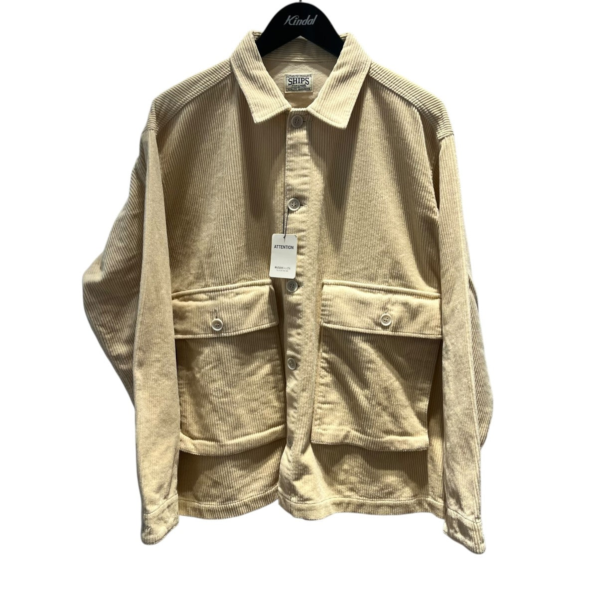 SHIPS ダブルポケット コーデュロイ シャツ114-06-0146 古着・中古-1枚目のアイテム画像