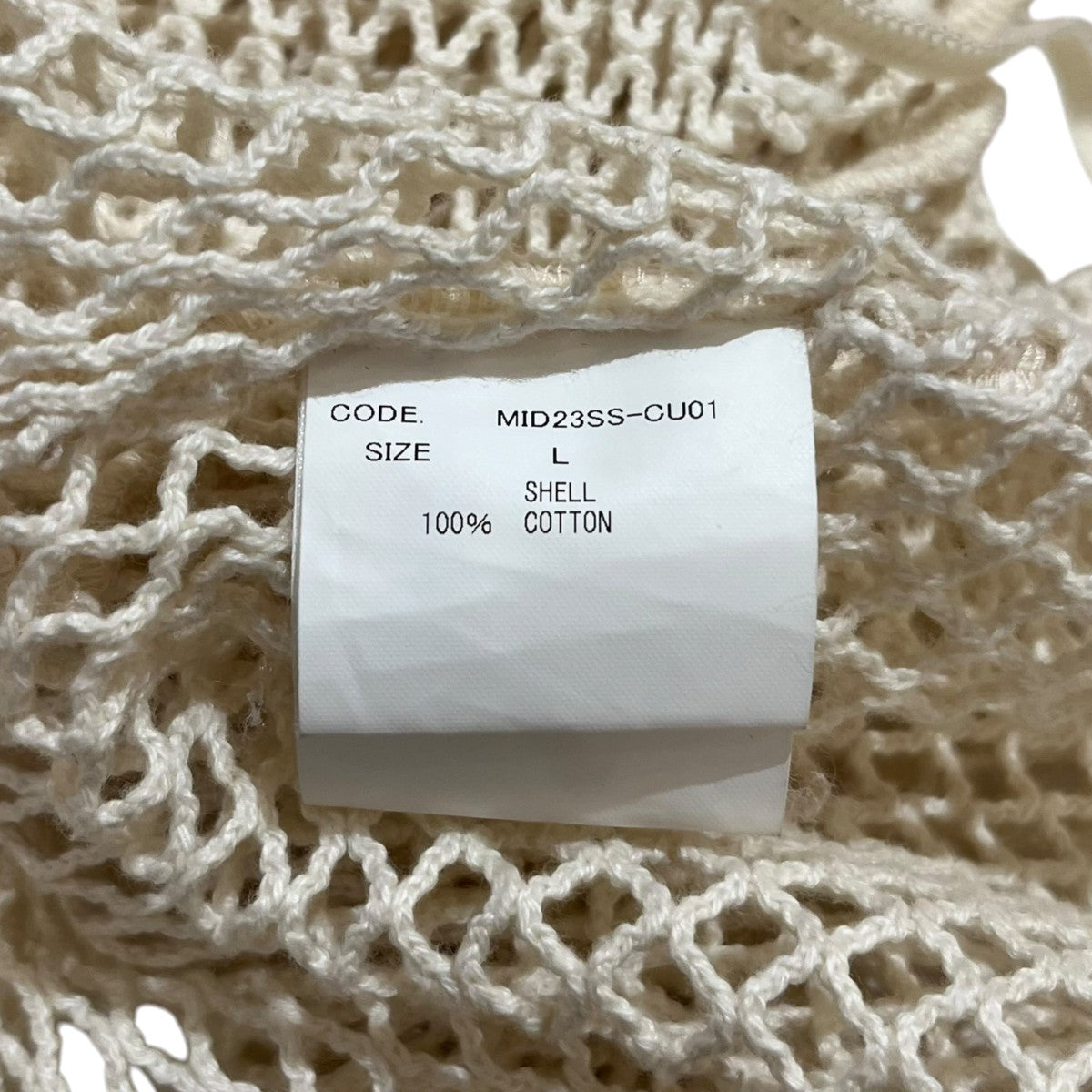 Midorikawa ORGANIC MESH L／S TEEニットMID23SS-CU01 古着・中古-5枚目のアイテム画像