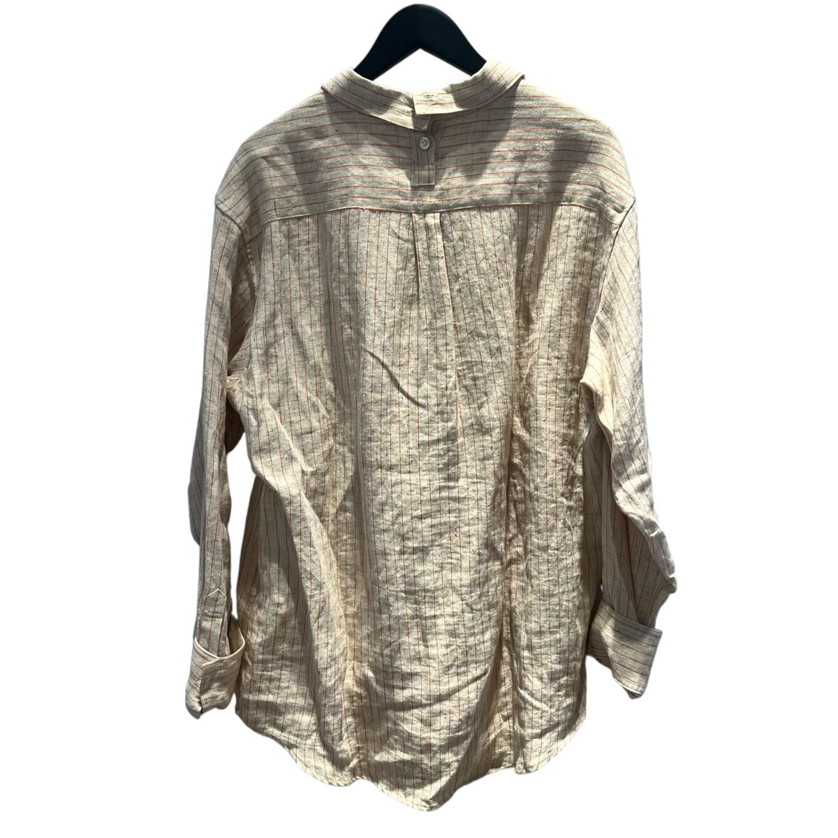 KHOKI Stripe Linen Pullover Shirtストライププルオーバー22SS-B-02 古着・中古-2枚目のアイテム画像