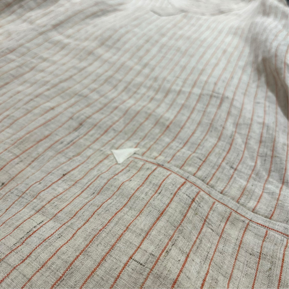 KHOKI Stripe Linen Pullover Shirtストライププルオーバー22SS-B-02 古着・中古-4枚目のアイテム画像