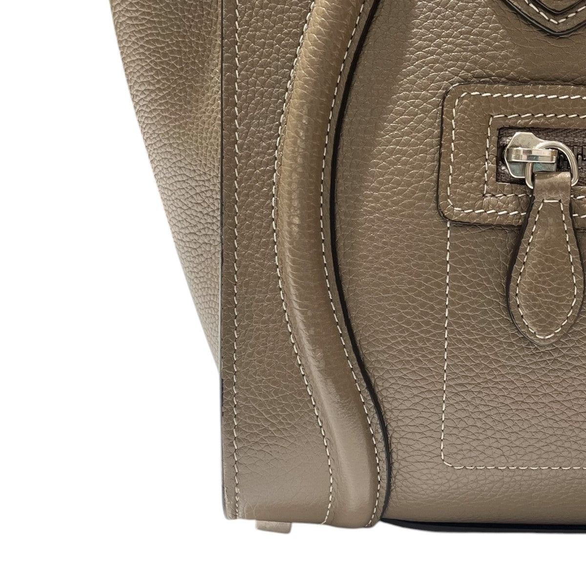 CELINE ラゲージ マイクロショッパーラゲージ レザー ハンドバッグ 古着・中古-5枚目のアイテム画像
