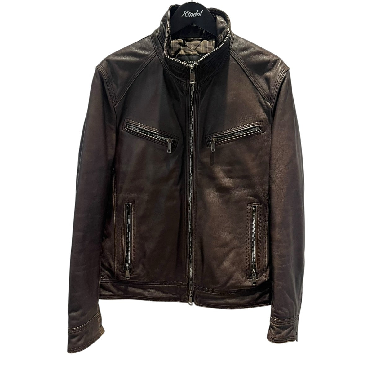 BURBERRY BLACK LABEL レザージャケットD1F17-615-58 古着・中古-1枚目のアイテム画像