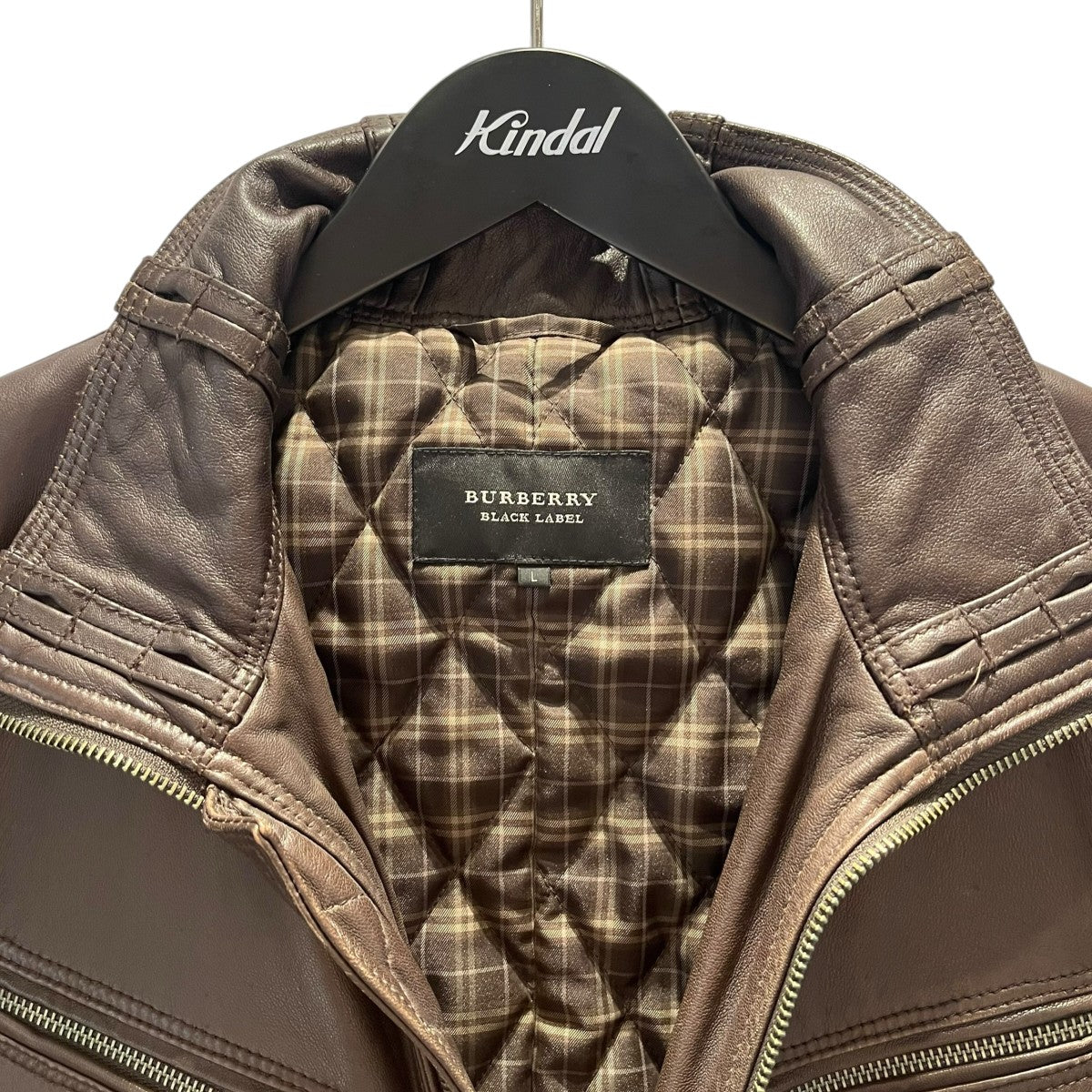 BURBERRY BLACK LABEL レザージャケットD1F17-615-58 古着・中古-3枚目のアイテム画像