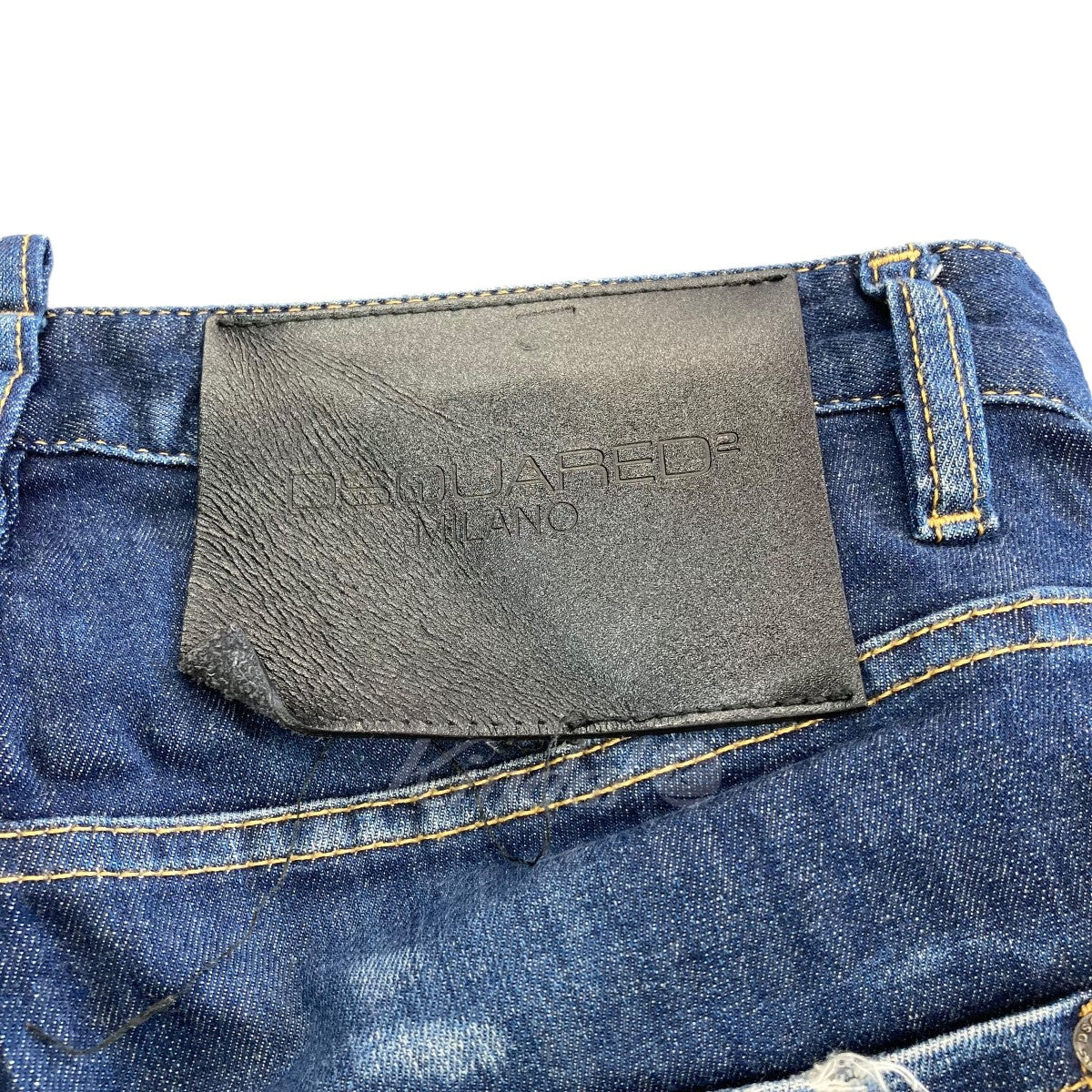 DSQUARED2(ディースクエアード) 「Super Twinky Jean」 デザインデニムスキニーパンツ S71LB0945 インディゴ サイズ  42｜【公式】カインドオルオンライン ブランド古着・中古通販【kindal】