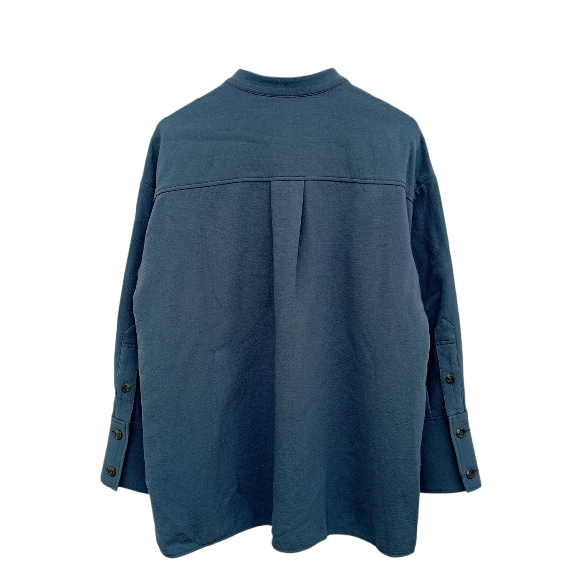 WOOL DOUBLE CLOTH BIG SHIRTバンドカラーシャツ0770RTW003B