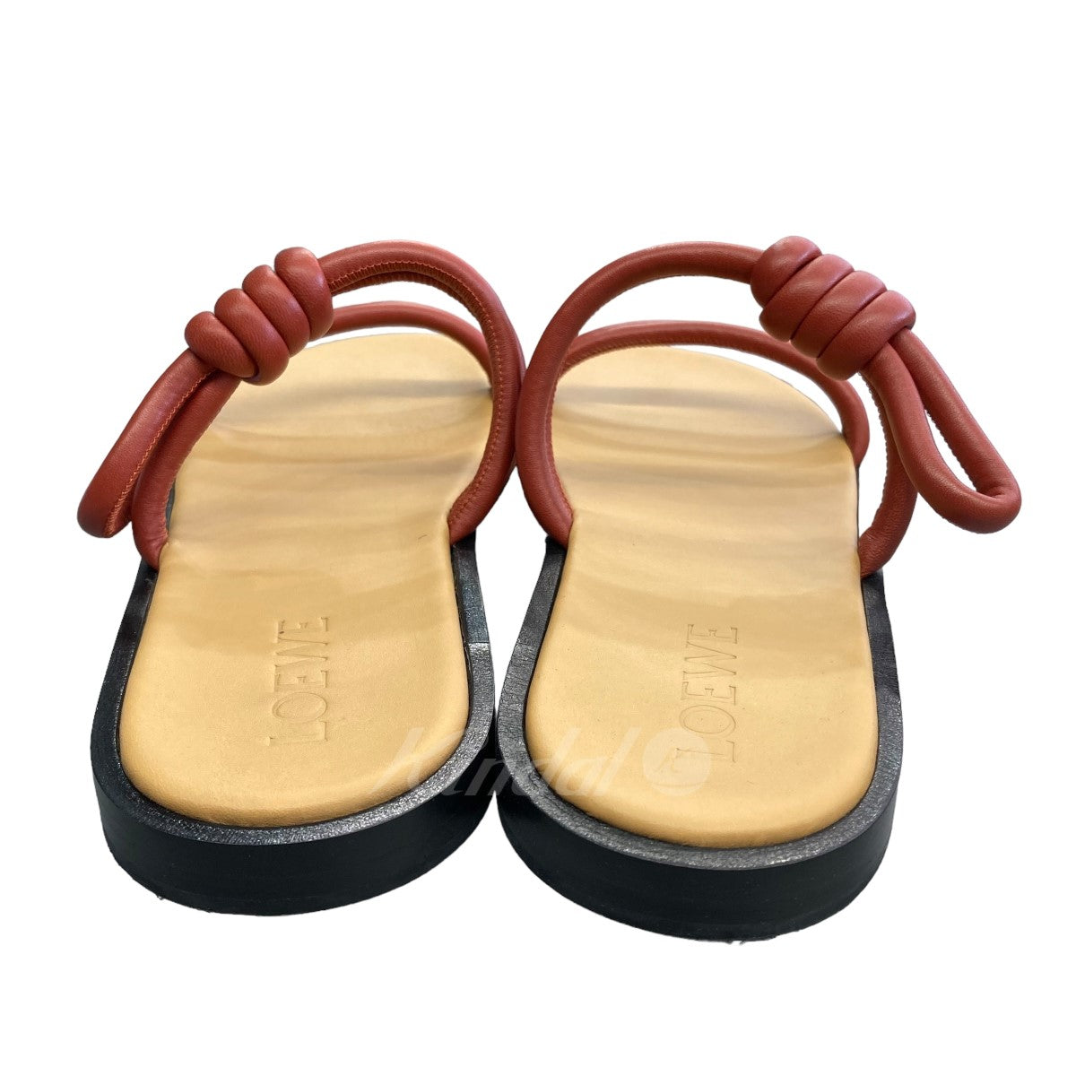 LOEWE(ロエベ) 「Flamenco Knotted Leather Flat Sandals」 サンダル