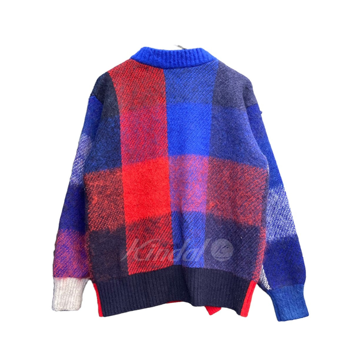 sacai 2022AW 「Plaid Knit Blouson」 フロントジップデザインニットの古着・中古アイテム