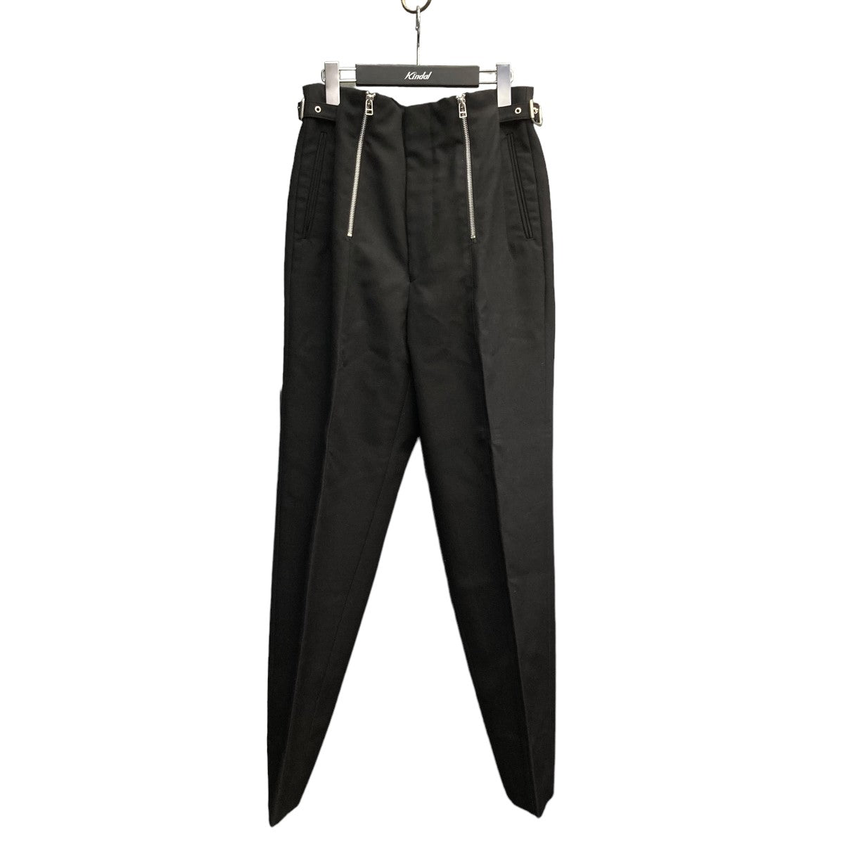 JOHN LAWRENCE SULLIVAN(ジョンローレンスサリバン) 2022SS 「Wool tapered zip trousers」  ジップデザインスラックス 2A004-0122-11 ブラック サイズ 46｜【公式】カインドオルオンライン ブランド古着・中古通販【kindal】