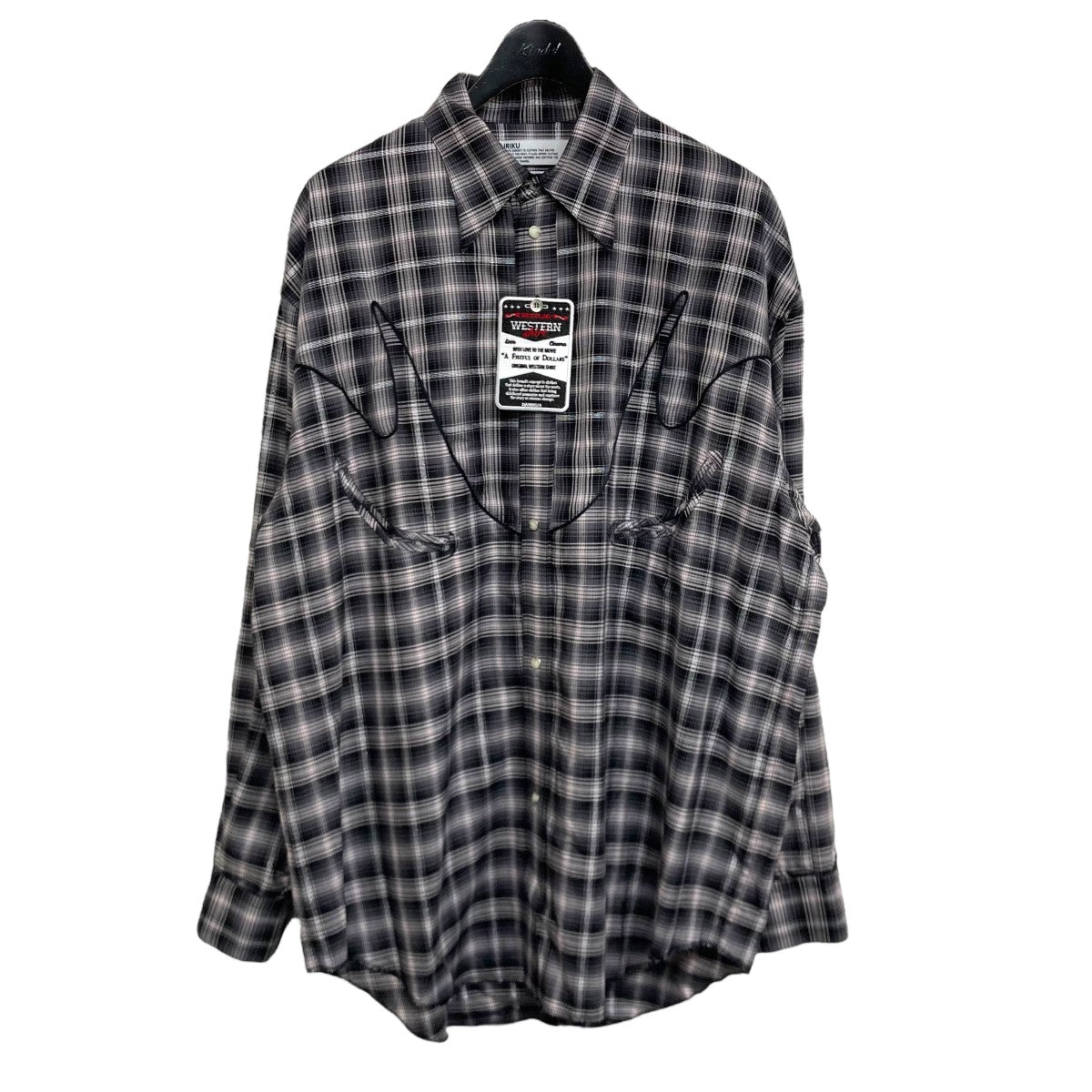 DAIRIKU(ダイリク) 2024SS 「Check Western Over Shirt」 ウエスタンチェックシャツ 24SS S 6 ブラック  サイズ 15｜【公式】カインドオルオンライン ブランド古着・中古通販【kindal】