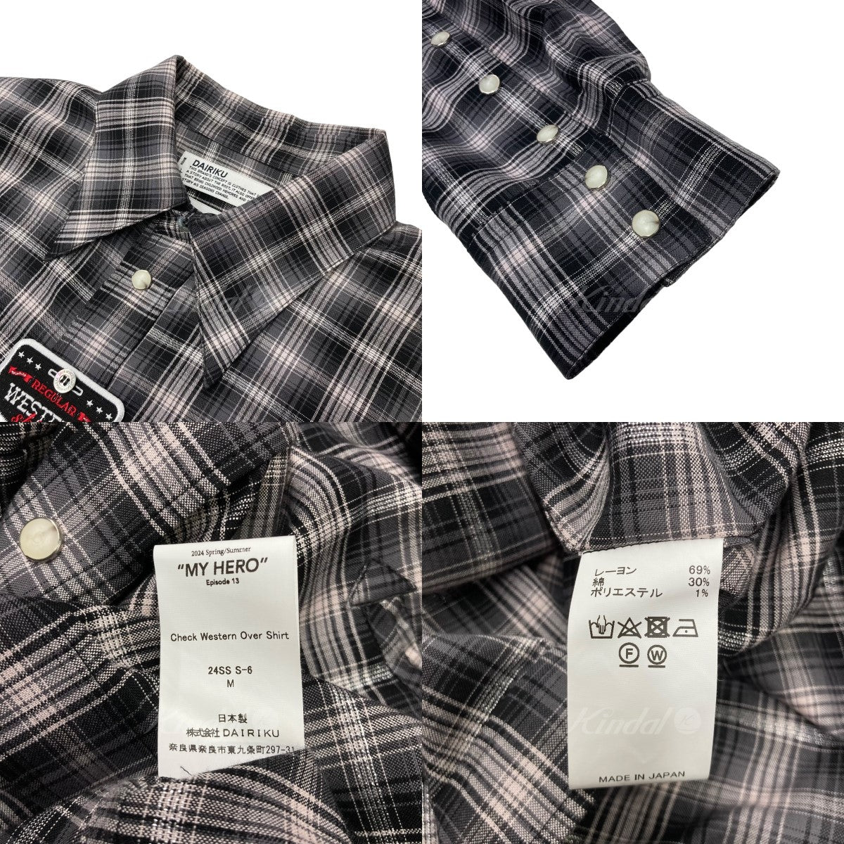 2024SS 「Check Western Over Shirt」 ウエスタンチェックシャツ