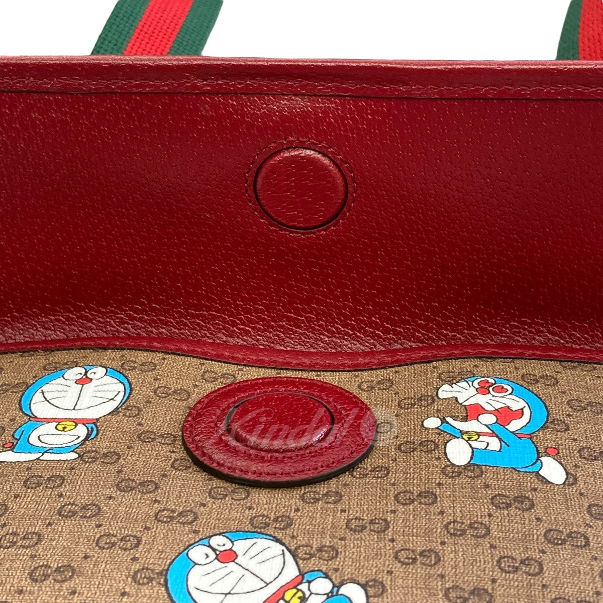 GUCCI(グッチ) GUCCI×ドラえもん ミニGGスプリーム 525040 ベージュ×ボルドー サイズ 13｜【公式】カインドオルオンライン  ブランド古着・中古通販【kindal】