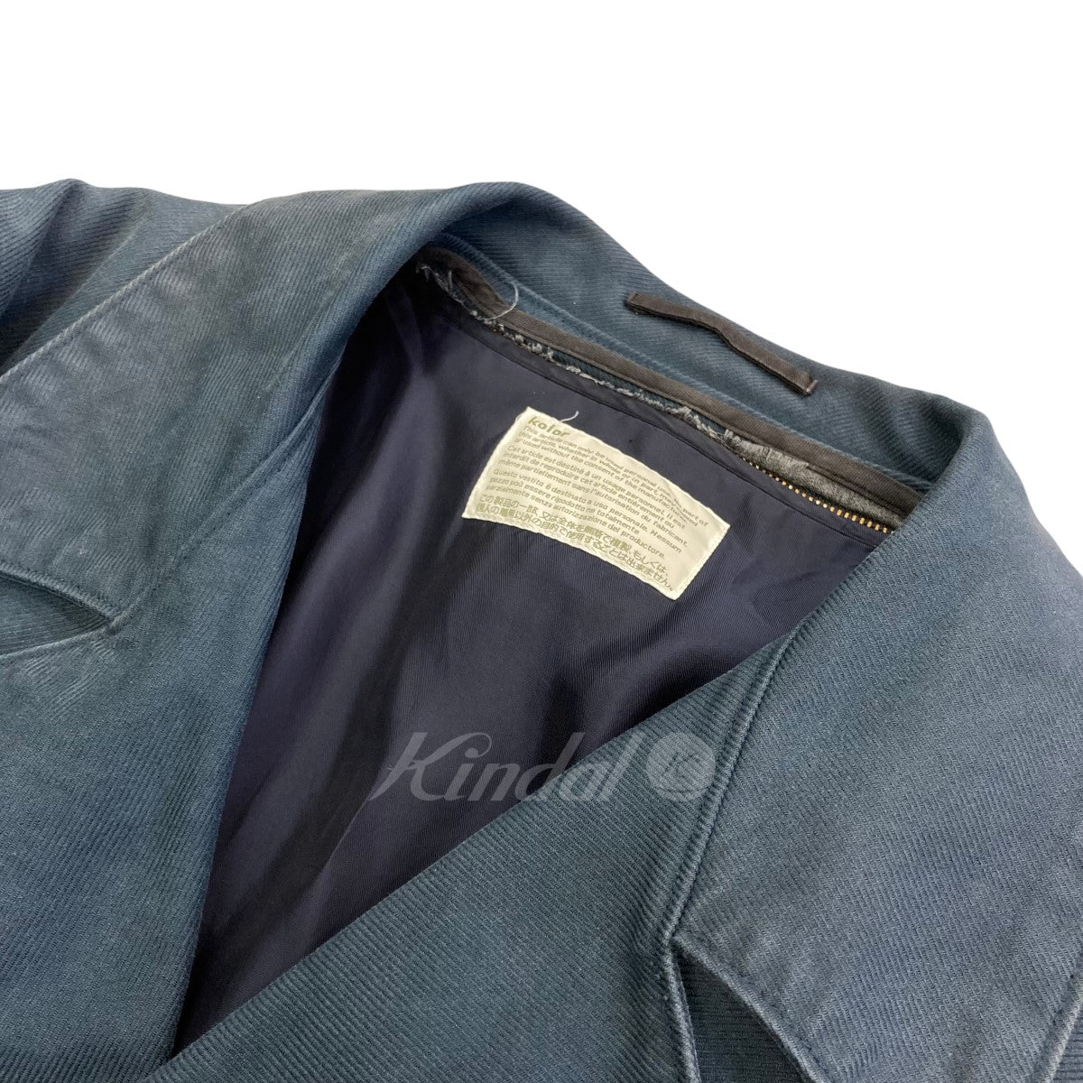 kolor ネイビー アウター 型番22YBM-001131 サイズ2 超美品】Kolor 22AW コート exclusive ネイビー ジャケット