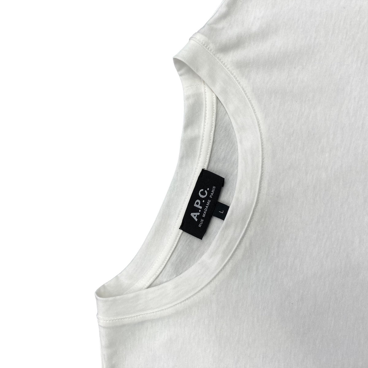 NEW低価APC　item Tシャツ sizeL white 21AW Tシャツ/カットソー(半袖/袖なし)