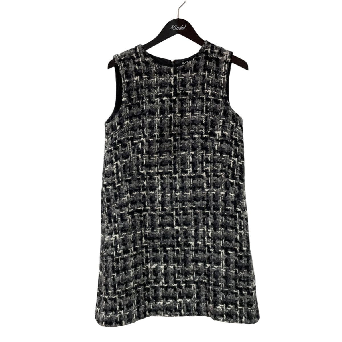 Sleeveless wool tweed dressノースリーブワンピースF6XY5T