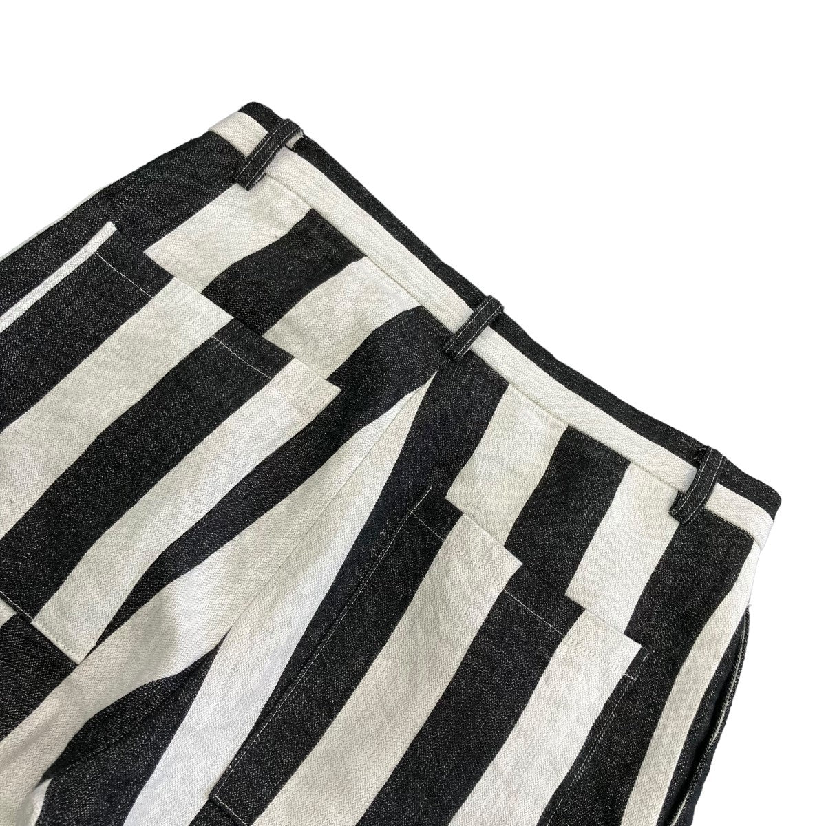 kujaku(クジャク) 23SSebine pantsストライプ柄リネンテーパード