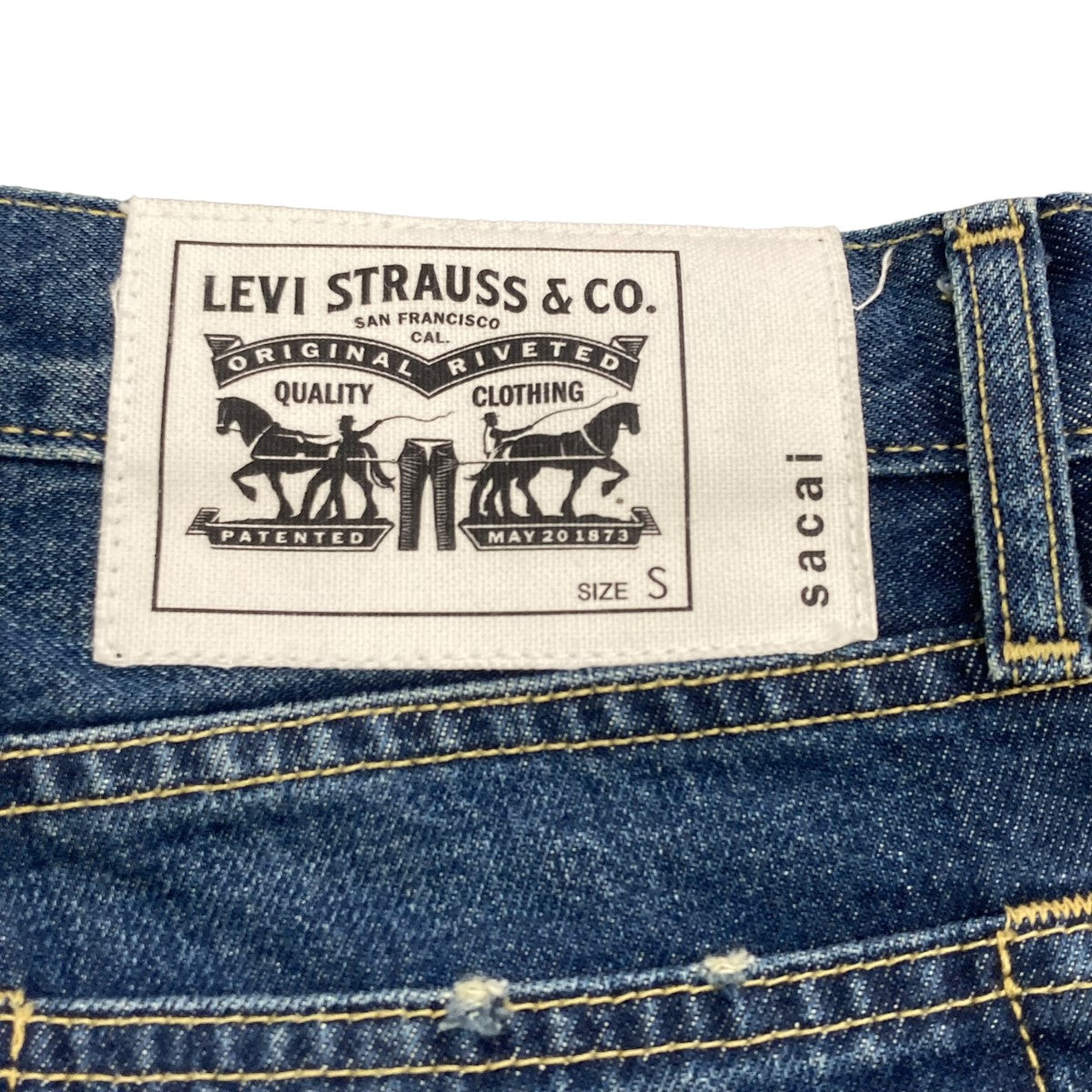 リーバイス×サカイの17AW ジップカットアウトデニムパンツ PC9-55982-0000です。 LEVI’S×sacai ボトムス 古着・中古アイテム