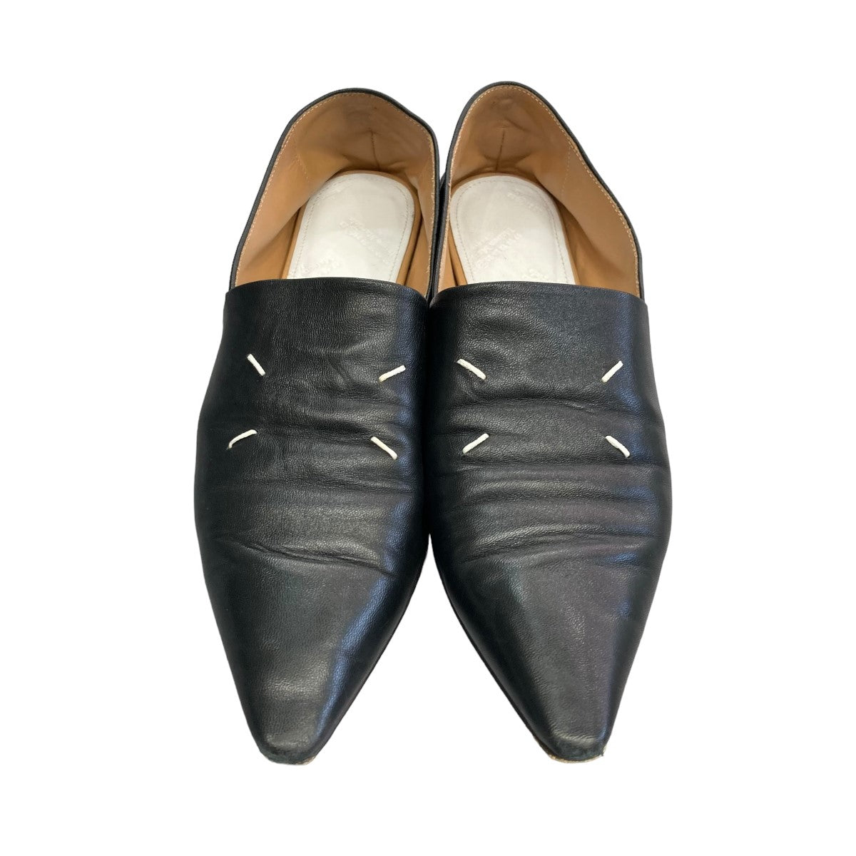 Maison Margiela(メゾンマルジェラ) POINTED TOE LEATHER SHOESポイン ...