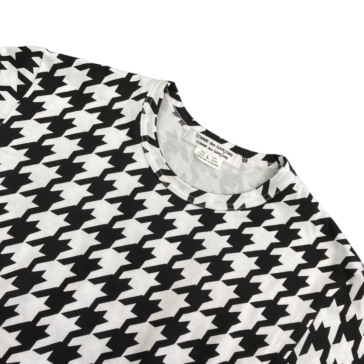 COMME des GARCONS COMME des GARCONS 24SS千鳥柄プリントTシャツRM T017 古着・中古-3枚目のアイテム画像