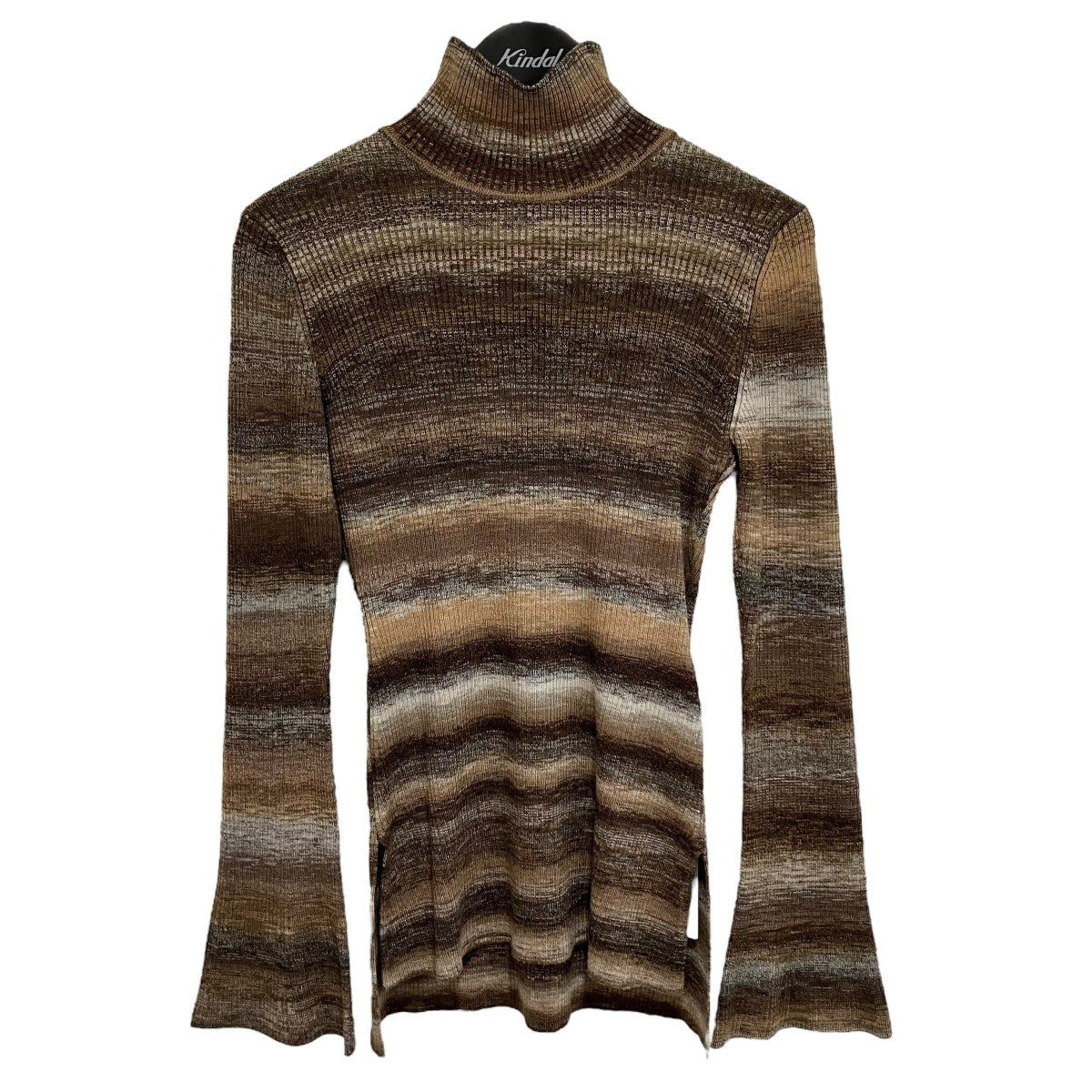 マメクロゴウチ mame kurogouchi 「22FW Ombre Stripe Knitted Top」 タートルネックニット MM22FW-K mame kurogouchi(マメクロゴウチ) 「22FW Ombre Stripe Knitted