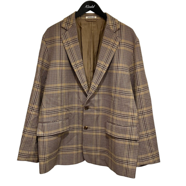 AURALEE(オーラリー) WOOL SERGE CHECK JACKETテーラードジャケット