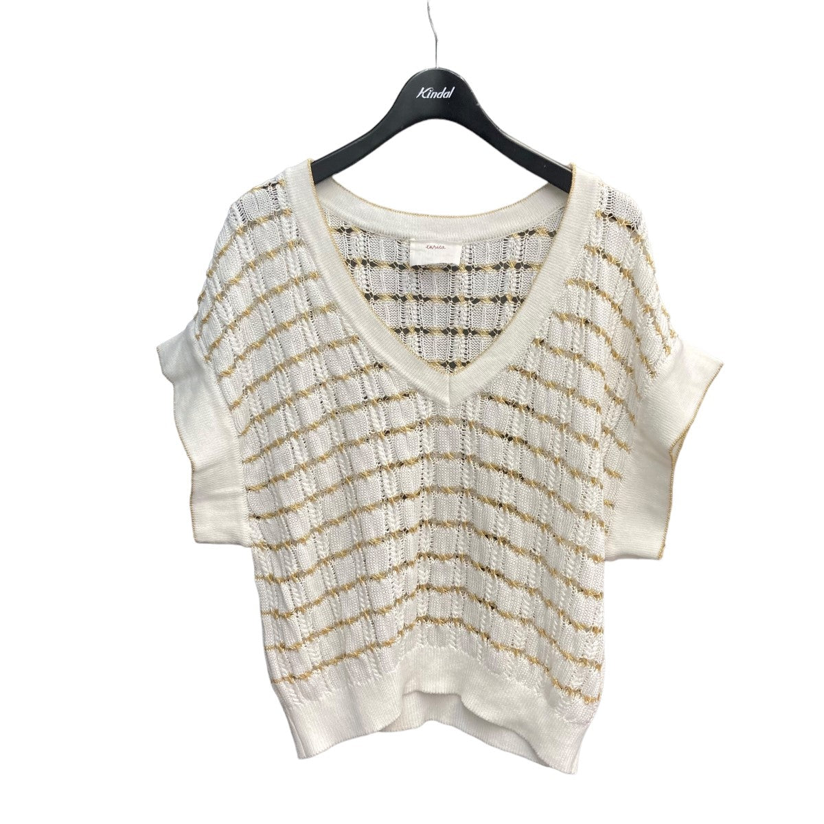 enrica ショートスリーブローゲージニットKNIT 134 古着・中古-1枚目のアイテム画像