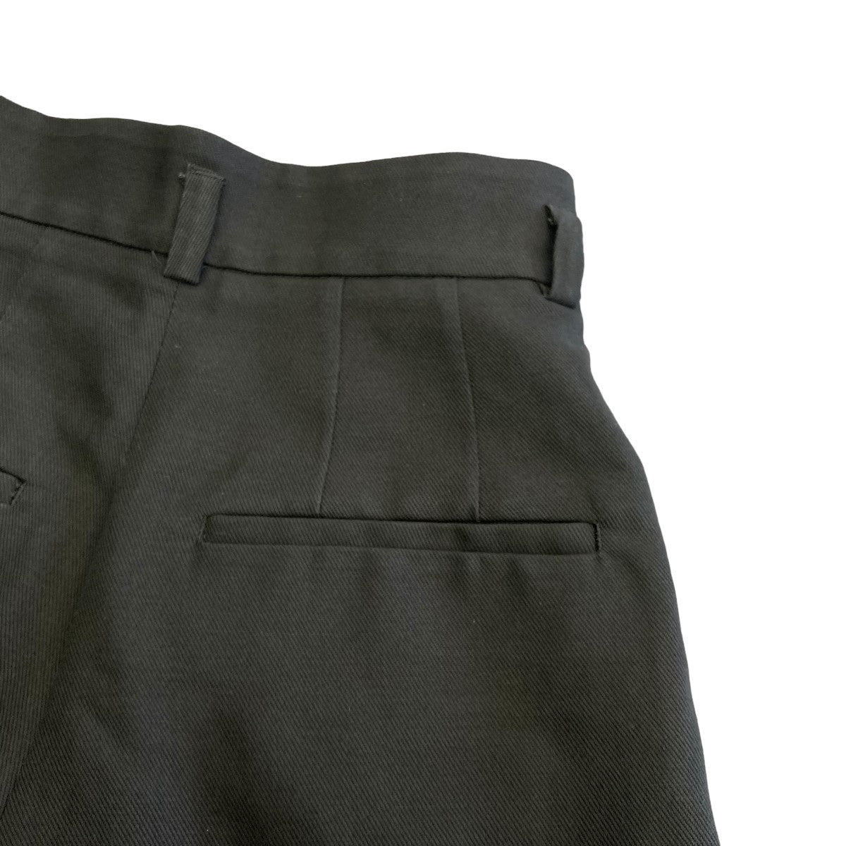 mame kurogouchi(マメクロゴウチ) 23SSCotton Linen Twill Wide TrousersツイルタックワイドパンツMM23PS-PT712  MM23PS-PT712 ブラック サイズ 1｜【公式】カインドオルオンライン ブランド古着・中古通販【kindal】