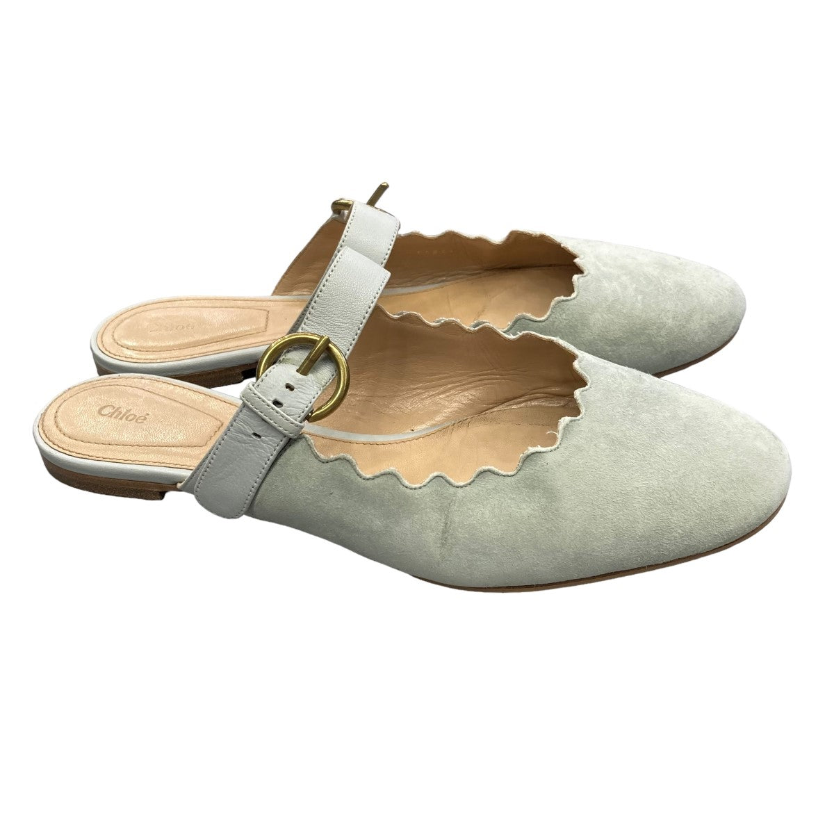Chloe スエードベルトミュール011855 古着・中古-4枚目のアイテム画像