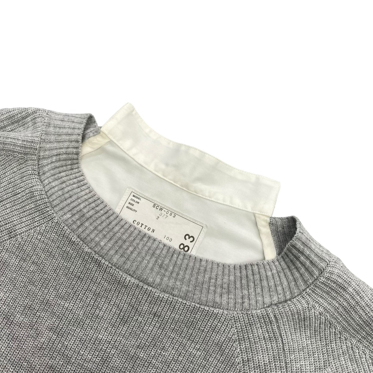 AD2023 Cotton Knit DressニットドッキングシャツドレスSCW-083
