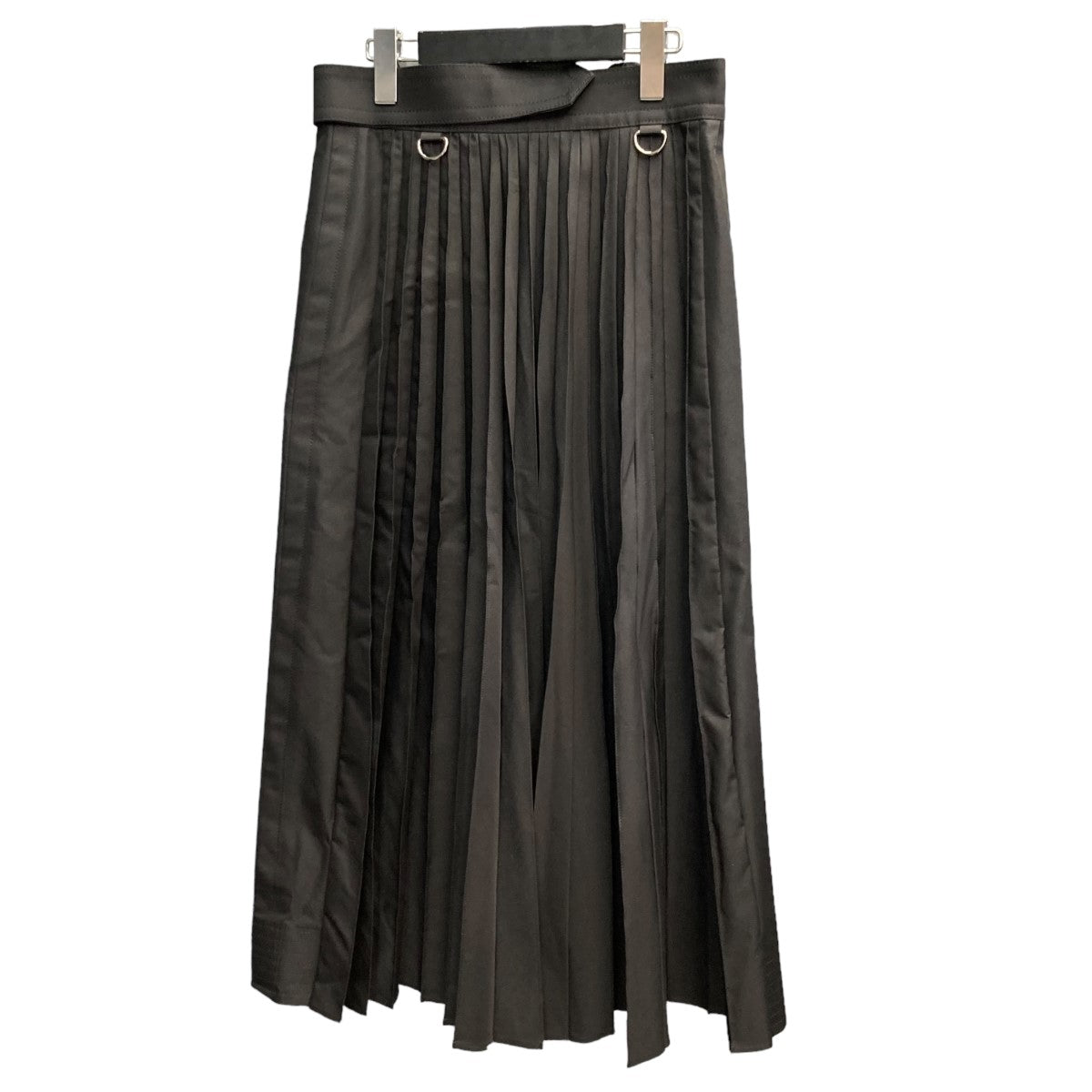 sacai(サカイ) Cotton Gabardine Skirtベルテッドバックプリーツスカート23-06965 23-06965 ブラック サイズ  17｜【公式】カインドオルオンライン ブランド古着・中古通販【kindal】